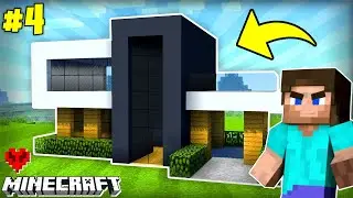 I MADE A MODERN HOUSE IN MINECRAFT HARDCORE | GAMEPLAY#4 | HS GAMING