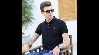 Spring And Summer Men's T-Shirt Embroidery Lapel Shirt