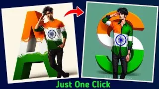 15 August Stylish Indian Flag Name Letter Kaise Banaye | Flag Name Letter Photo Kaise Banaye