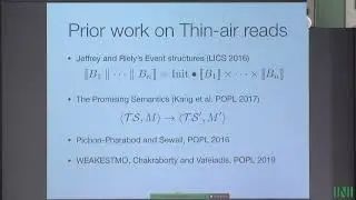 Prof. Mark Batty | Concurrency Meeting: Isolating the thin air problem: semantic dependency for...