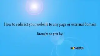 How to Redirect your website to any page or external domain with ROWEBCA