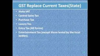 GST bill explained in english