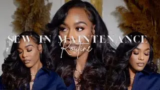 MY FULL SEW-IN MAINTENANCE ROUTINE AT HOME | HOW TO WASH AND STYLE YOUR LEAVE-OUT SEW-IN LIKE A PRO!