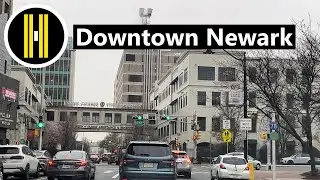 Downtown Newark Rainy Morning Drive 4K - New Jersey's Largest City