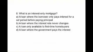 20 Real Estate Exam Questions On Basic Categories of Mortgages - #realestateexam  #realestateagent