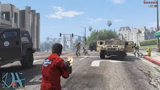 GTA V Epic 10 Star Rampage Vacation With Michael, Franklin, Trevor + Escape [R.D.E. 4.1.3]