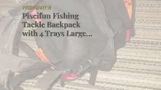 Piscifun Fishing Tackle Backpack with 4 Trays Large Waterproof Tackle Bag Storage with Protecti...