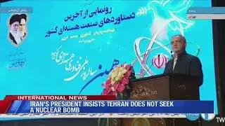 Iran's president insists Tehran does not seek a nuclear bomb
