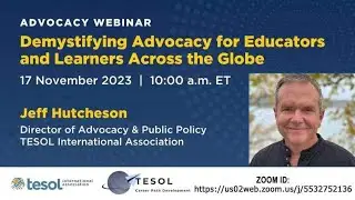 Jeff Hutcheson, Director of Advocacy and Public Policy, TESOL International Association