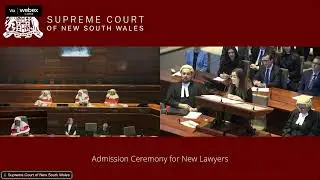 Admission Ceremony for New Lawyers - Friday 20 June 2025 - 10:45am