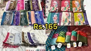 Rs.165/- From Chickpet Bangalore Wholesale sarees Shop😍Best Collection Mini online Purchase Rs.5000