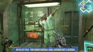 Out in Left Field- Find signed Baseball Card, Catchers Mitt & Baseball in Fallout 4 Next Gen run.