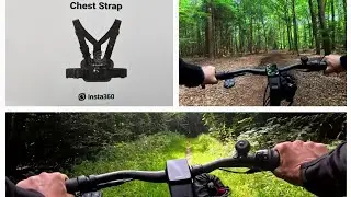 Insta360 Ace pro cam, CHEST STRAP, QUICK RELEASE MOUNT - forest bike test