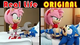AMY.EXE want to kill Sonic!!! - Sonic The Hedgehog 3 Animation | Sonic Original vs Plush Toys