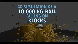 Glass ball drop on wooden blocks, Satisfying 3D animation #asmr #satisfying #3danimation #relaxing