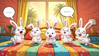 Five Little Bunnies | Fun Counting Nursery Rhyme for Kids | Bunny Song for Children