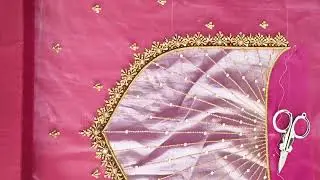 Net fabric fancy blouse | maggam blouse latest stunning | letest aari work design 
