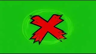Wrong Cross Red Sign Animation Green Screen | FX Green Screen | No Copyright | Free Download
