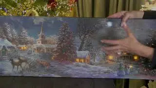Snowy Village Lighted Canvas