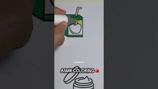 ASMR coloring juice 🧃 #coloring #satisfying #drawing #relax #asmr #alcoholmarkers #kidsart #viral