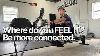 You're NOT connected at the front end! Feel the hang when rowing.