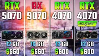 RTX 5070 vs RX 9070 vs RTX 4070 vs RTX 4070 SUPER | Test in 7 Games