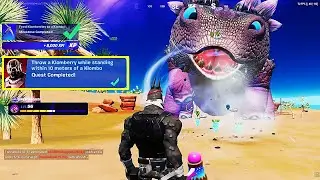 Throw a Klomberry while standing within 10 meters of a Klombo - Fortnite Week 7 Challenges