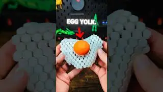 3D Printed Flexible Egg Yolk Fried food fidget