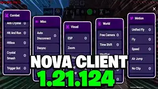 💜 NOVA HACK FOR SERVERS AND REALMS CLIENT FOR MINECRAFT PE! 1.21.124