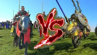 Questing Knights VS Gryphon Legion. Total War Warhammer 3