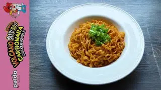 Paldo Volcano Carbonara Chicken Noodle &ndash; USA &mdash;  Instant Noodle Recipe Time &mdash; EP 2674