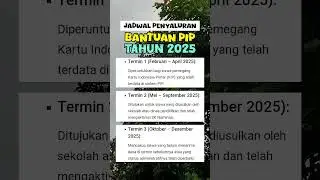Jadwal penyaluran bantuan PIP tahun 2025 #infopkhhariini #bpntcair #basosawaltahun #pipcair #bansos