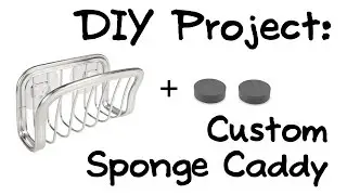 Sugru + Neodymium magnet + sponge holder = movable sponge caddy