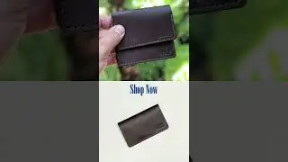 Business Card Holder for Men or Women Personalized with Name or Initials - Full Grain Leather