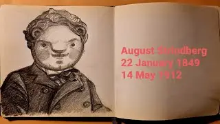 Happy Brithday August Strindberg(bear version) pencil drawing