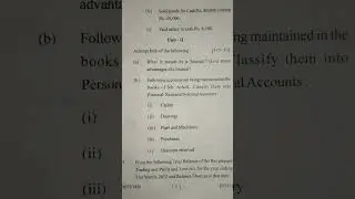 BCA 2nd semester Question paper of Accounting and Financial Management#yt#lu#shorts