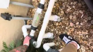 Pool pump and waterfall