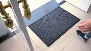 Yimobra Star Stripe Indoor Outdoor Doormat, Low Profile Heavy Duty Door Mat