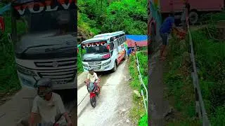 Tiktok viral bus of Nepal in world most dangerous and narrow roads of Nepal
