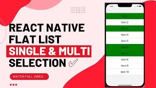 React Native Flatlist Selection ✅ | Single | Multi |Easy Explanation 🔥| Hindi  | Engineer Codewala