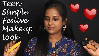Diwali Makeup look for Teenagers | Tamil Makeup Tutorial - Simple and Quick Makeup