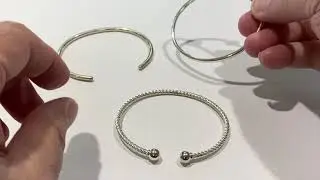 Sterling bracelets for large hole beads like Trollbeads.3 different styles, 1 low price $39