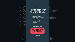 Use Walkmining Referral Code [7Y3I01Z] #movetoearn #earncrypto #bestcryptotobuytoday #crypto