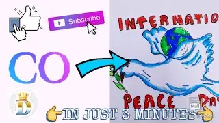 HOW TO DRAW DOVE | USING CO | INTERNATIONAL PEACE DAY | IN JUST 3 MINUTES????