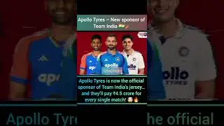 Team India's New Sponsor 😎 | #teamindia #apollotyre #asiacup