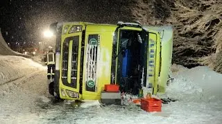B305: Umgekippter Lkw musste geborgen werden