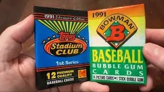 HIGHS & LOs of 1991: Opening Packs of Stadium Club & Bowman Baseball Cards! #90snostalgia