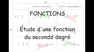 1ère Bac pro - Méthode d'étude d'une fonction du second degré