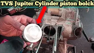TVS Jupiter Cylinder piston bolck in Cylinder New piston rings Setting//R1IMRAN//