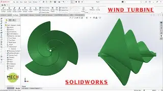 Archimedean Spiral Wind Turbine | SolidWorks 3D Design & Modeling